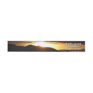 Bande Pour Adresse De Retour Alaskan Sunset III Belle photographie de l'Alaska