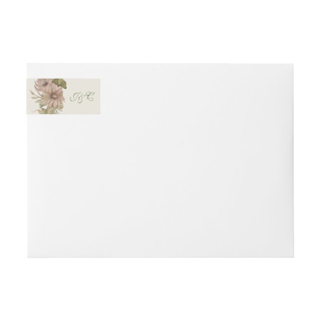 Bande Pour Adresse De Retour Aquarelle Ginkgo Mariage Floral Adresse de retour (Devant)