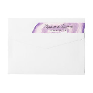 Bande Pour Adresse De Retour Aquarelle Lavande