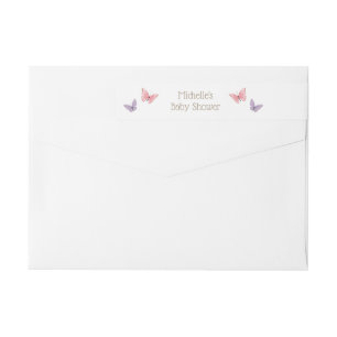 Bande Pour Adresse De Retour Baby shower papillon