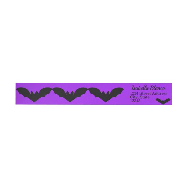 Bande Pour Adresse De Retour Bats d'Halloween (Individuel)
