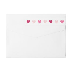 Bande Pour Adresse De Retour Blanc des coeurs  