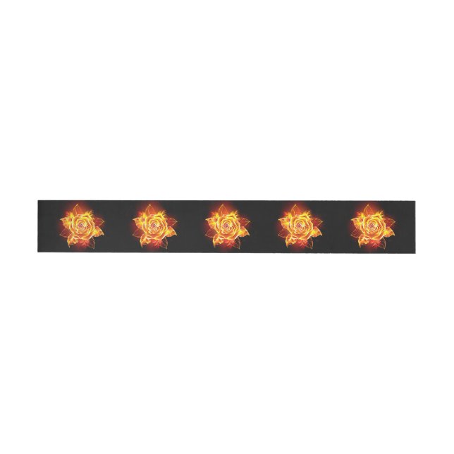 Bande Pour Adresse De Retour Blooming Fire Rose (Individuel)
