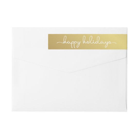 Bande Pour Adresse De Retour Bonnes Fetes Enveloppe Marquee Avec Des Lettres Zazzle Fr