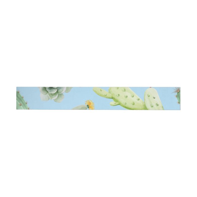 Bande Pour Adresse De Retour Cactus Motif 10 (Individuel)