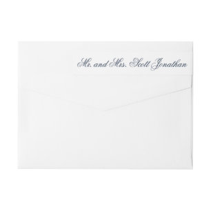 Bande Pour Adresse De Retour Calligraphie blanche classique et élégante Minimal