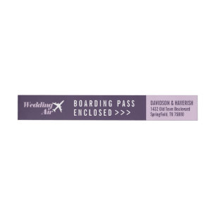 Bande Pour Adresse De Retour Carte d'embarquement Vintage Purple Return Adresse