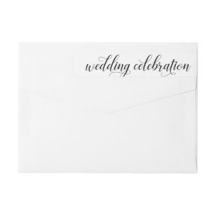 Bande Pour Adresse De Retour Célébration de mariage en écriture calligraphique