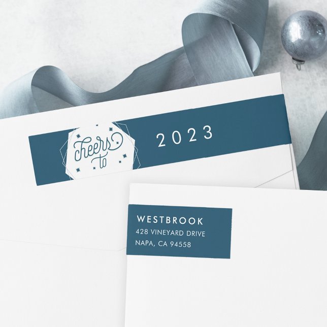 Bande Pour Adresse De Retour Cheval géométrique | Nouvelle année Adresse de ret (Créateur téléchargé)