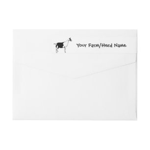 Bande Pour Adresse De Retour Chèvre alpine Votre Nom Agricole Envelopper autour