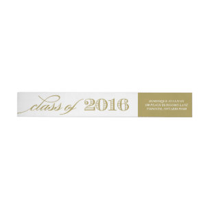 Bande Pour Adresse De Retour Classe de script élégant de 2016 Diplôme d'or