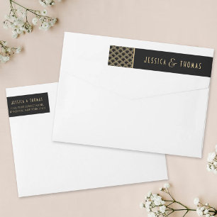 Bande Pour Adresse De Retour Collection de Mariages Art Déco Gatsby vintage des
