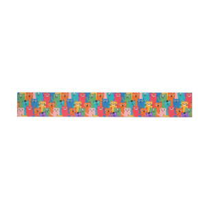 Bande Pour Adresse De Retour Colorful cats
