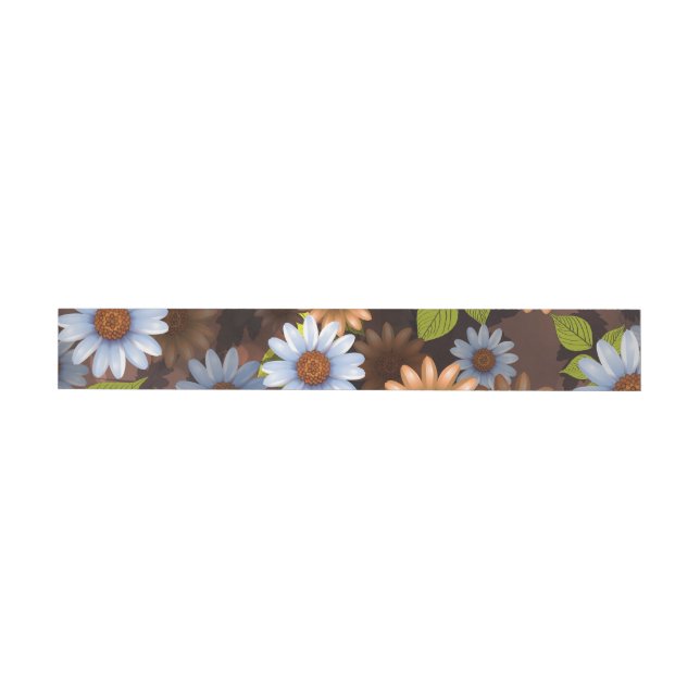 Bande Pour Adresse De Retour Conception florale 2 (Individuel)