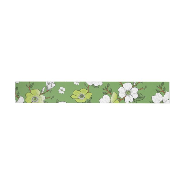 Bande Pour Adresse De Retour Conception Florale 6 (Individuel)