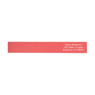 Bande Pour Adresse De Retour Coral Rouge Classic Color Design