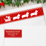 Bande Pour Adresse De Retour Corgi Christmas Sleigh Dogs Retourner Adresse<br><div class="desc">Ajoutez un peu de fantaisie à vos mailings de vacances avec cette enrobée amusante autour de l'étiquette d'adresse de retour. Illustration amusante d'une équipe de Pembroke Welsh Corgis tirant un traîneau avec un écureuil. Facile à personnaliser avec votre propre adresse. Ces étiquettes rouges et blancs sont parfaits pour les familles...</div>