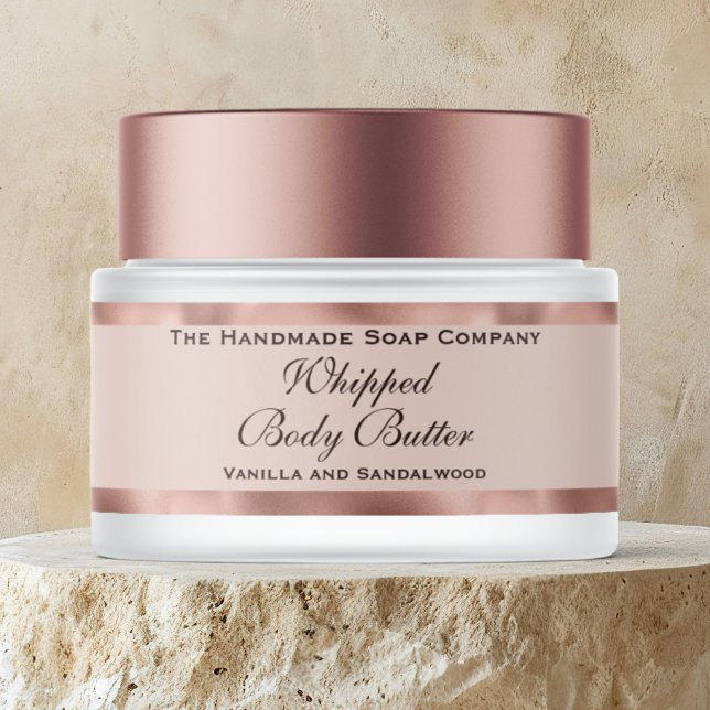 Bande Pour Adresse De Retour Cosmetics Body Butter Rose Gold Jar  (Créateur téléchargé)