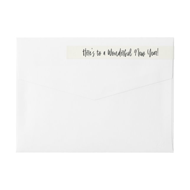 Bande Pour Adresse De Retour Couleur personnalisée Merveilleuse nouvelle année  (Dos)