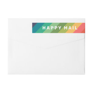 Bande Pour Adresse De Retour Courrier Heureux Bandes Arc-en-Ciel Adresse de Ret