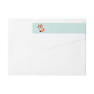 Bande Pour Adresse De Retour Cute Hipster Red Fox