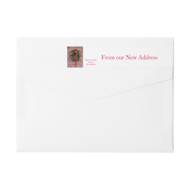 Bande Pour Adresse De Retour De notre nouvelle couronne de Noël (Dos)