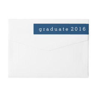 Bande Pour Adresse De Retour Diplômé simple 2016 de bleu marine