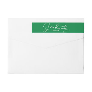 Bande Pour Adresse De Retour Diplômé vert