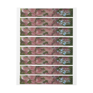 Bande Pour Adresse De Retour Double Blossoming Cherry