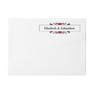 Bande Pour Adresse De Retour Drapeau Union Jack Mariage britannique