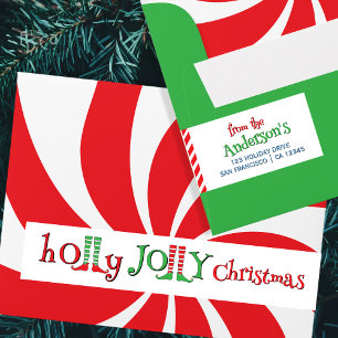 Bande Pour Adresse De Retour Drôle Elf Legs Holly Jolly Noël