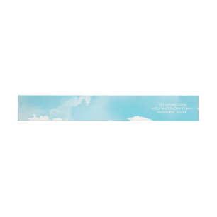 Bande Pour Adresse De Retour EAU CHIC COULEUR chic moderne aqua adresse bleue