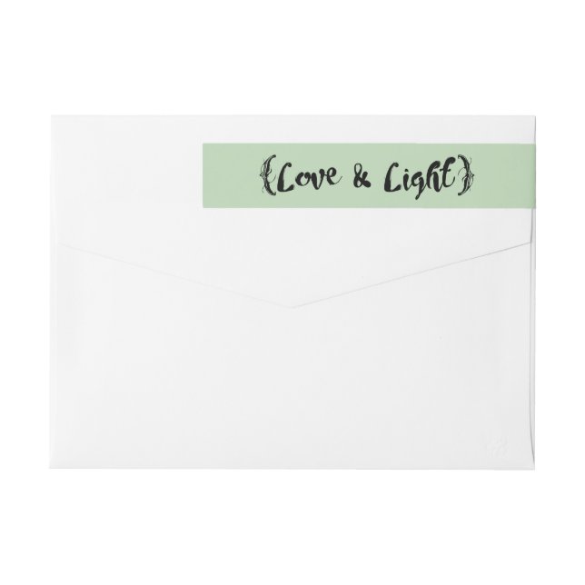 Bande Pour Adresse De Retour Ebony Elegant Sketched Love and Light Holiday (Dos)