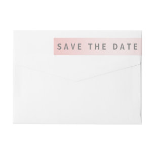 Bande Pour Adresse De Retour Économies modernes de quartz rose la date