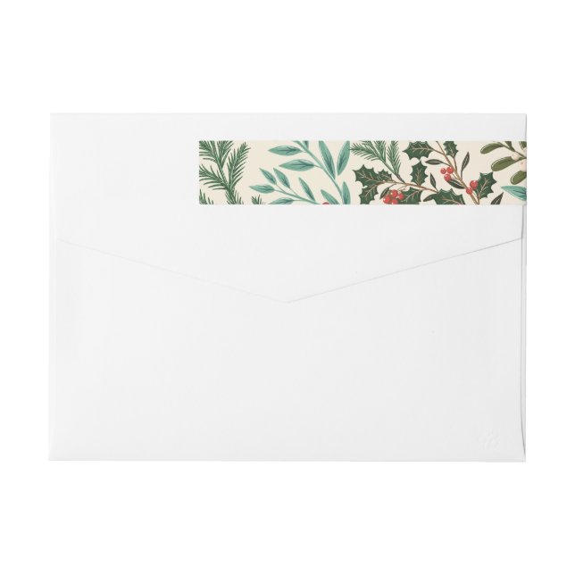 Bande Pour Adresse De Retour Élégance classique enchanteresse Noël (Dos)