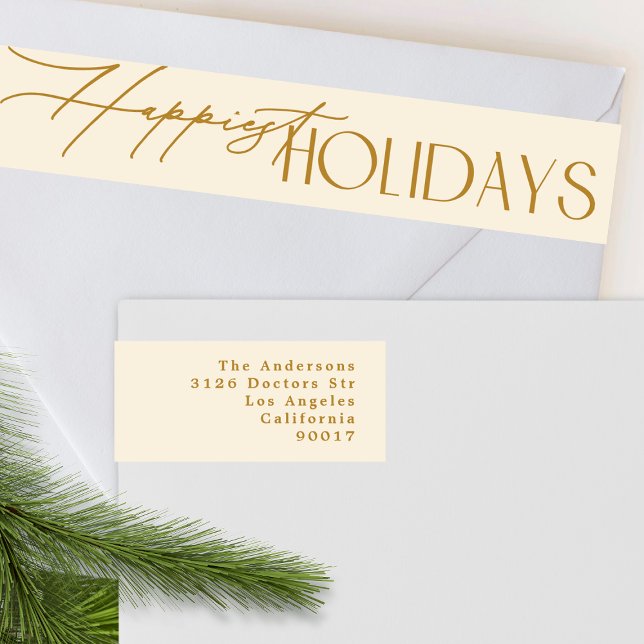 Bande Pour Adresse De Retour Élégance classique enchanteresse Noël (Créateur téléchargé)