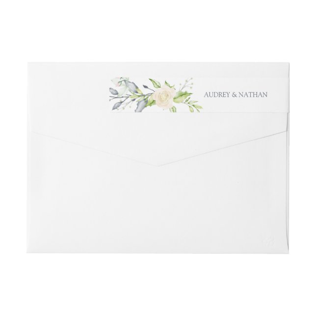 Bande Pour Adresse De Retour Elégante aquarelle mi-été Floral Adresse de retour (Dos)