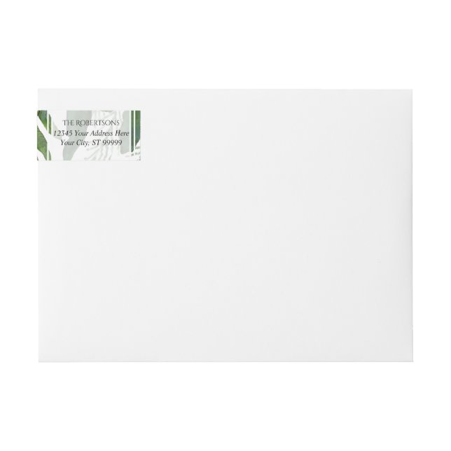 Bande Pour Adresse De Retour Enrouler autour du mariage vert de feuillage de (Devant)
