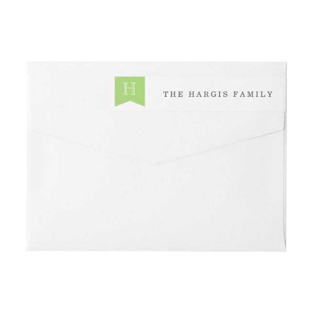 Bande Pour Adresse De Retour Enrouler élégant autour de l'adresse de retour (Dos)