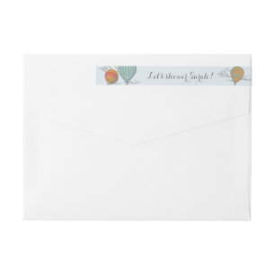 Bande Pour Adresse De Retour Enveloppement Vintage à air chaud vers le haut et