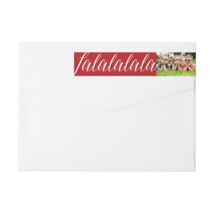 Bande Pour Adresse De Retour Falalalala Script Fun Holiday Photo Return
