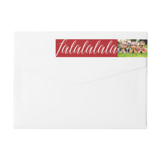 Bande Pour Adresse De Retour Falalalala Script Fun Holiday Photo Return