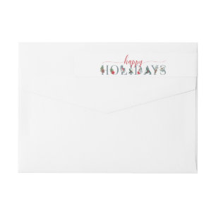 Bande Pour Adresse De Retour Festive Foliage Happy Holidays Return Adresse