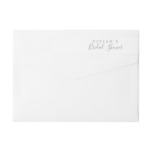 Bande Pour Adresse De Retour Fête des mariées minimaliste en argent enroulé aut