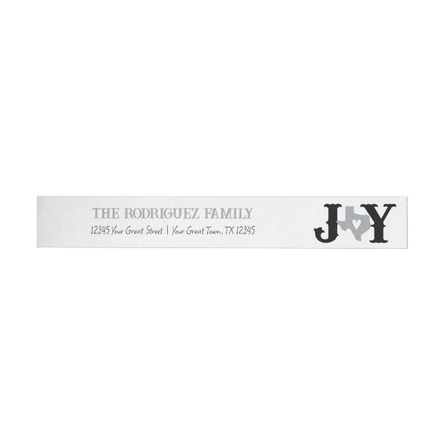 Bande Pour Adresse De Retour Fête texane JOY de vacances (Individuel)