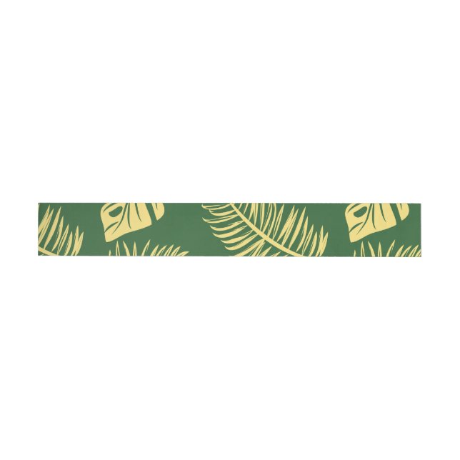 Bande Pour Adresse De Retour Feuilles tropicaux 19 (Individuel)
