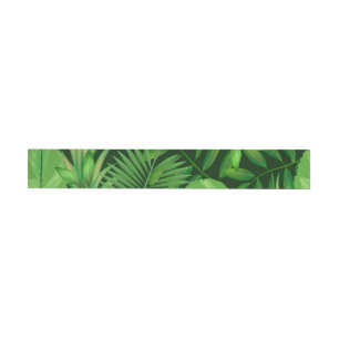 Bande Pour Adresse De Retour Feuilles tropicaux 3