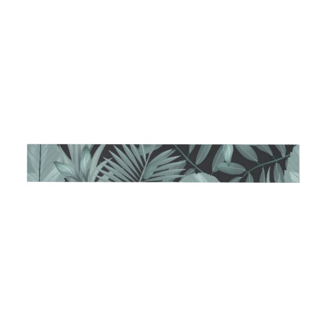 Bande Pour Adresse De Retour Feuilles tropicaux 4 (Individuel)