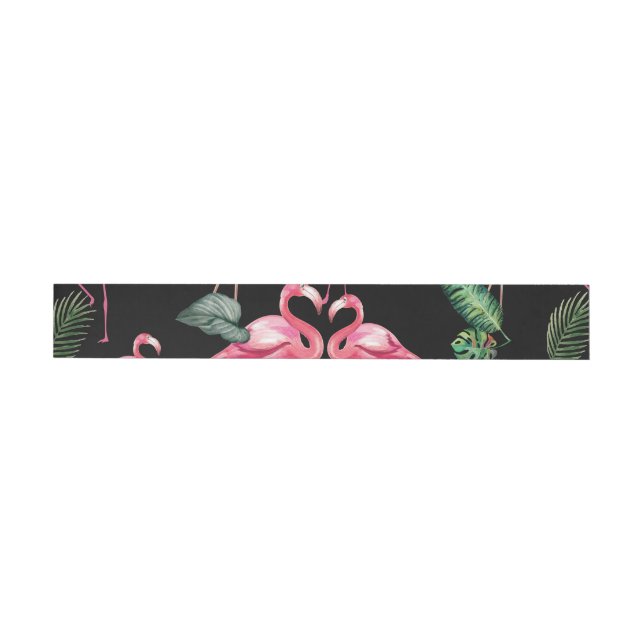 Bande Pour Adresse De Retour Flamants Amour Pattern 4 (Individuel)