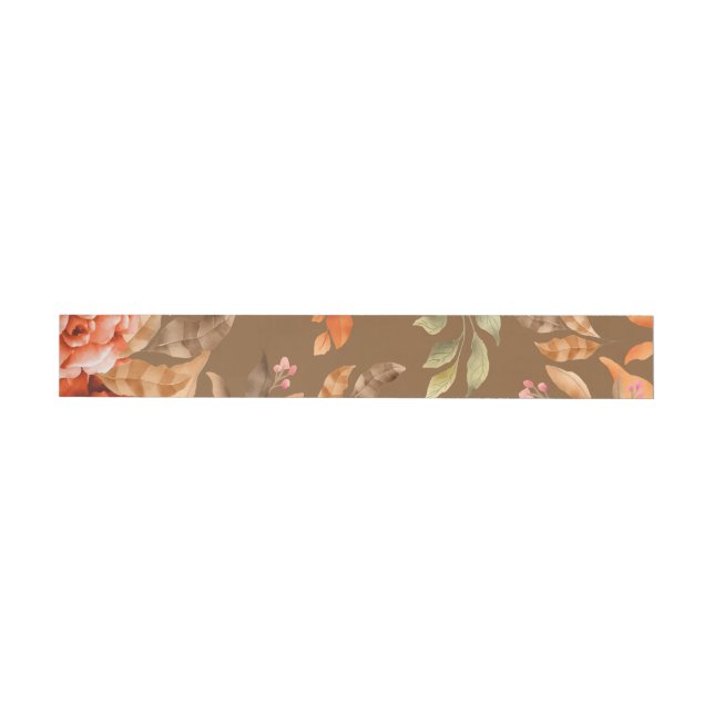 Bande Pour Adresse De Retour Fleurs aquarelles 2 (Individuel)